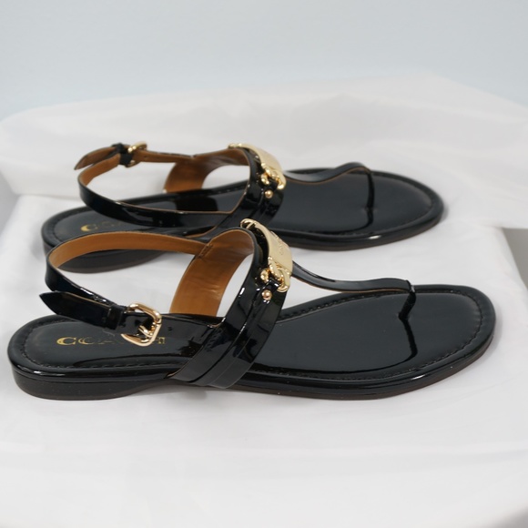 coach caterine sandals black